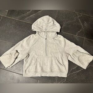 Lululemon Scuba Oversized half Zip Hoodie Xs/S heather grey